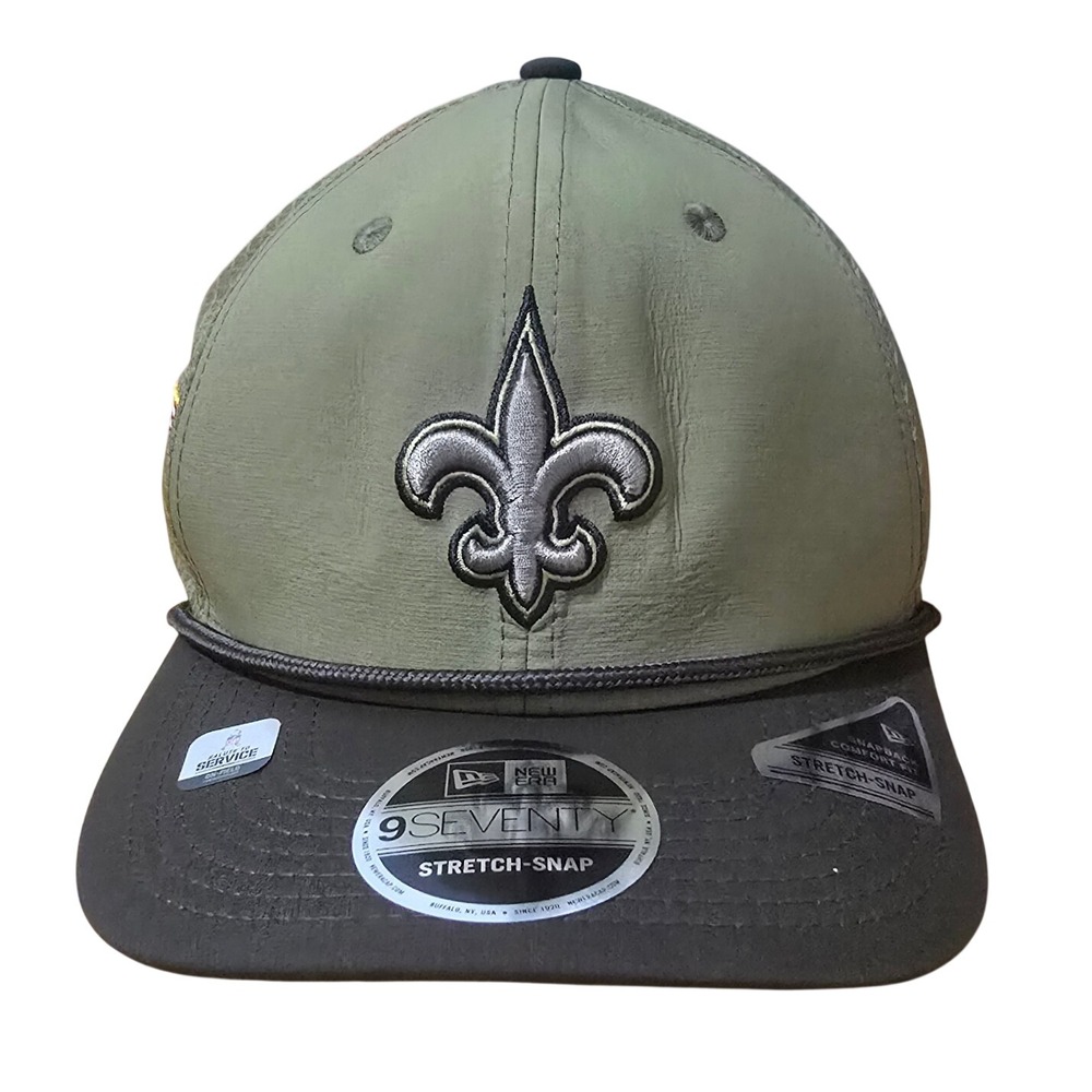 New Orleans Saints New Era 9SEVENTY Salute to Service Stretch-Snap Hat Olive